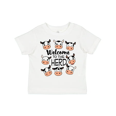 

Inktastic Welcome to the Herd with Cute Black and White Holstein Cows Gift Toddler Boy or Toddler Girl T-Shirt