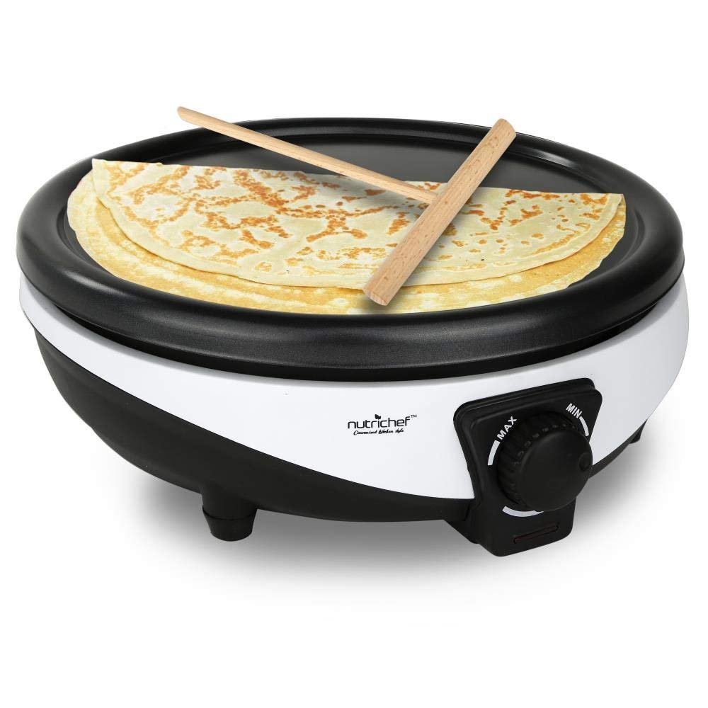 NutriChef AZPKCYM15 Crepe Maker, 6.62 pounds, Black
