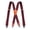 Wine, variant on MOJOGO Men's X Shape Suspenders Casual Adjustable Elastic 1.5 In Wide Braces with 4 Strong Clips Dark Gray Free Size