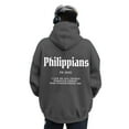 thumbnail image 4 of MIASHUI Men's Christian Scripture Print Pullover Hoodie Religious Theme Long Sleeve Casual Comfortable Sweatshirt Dark Gray,S, 4 of 6