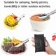thumbnail image 4 of 3 Piece Folding Camping Cutlery Set, Stainless Steel Portable Cutlery Spoon with Nylon Bag Outdoor Travel Cutlery Set for Picnic, Hiking, 4 of 4