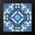 thumbnail image 2 of Nan 15x15 Black Modern Framed Museum Art Print Titled - Navy Nature Kaleidoscope I, 2 of 5