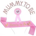 thumbnail image 1 of Mummy To Be Sash And Tiara, Daddy To Be Badge, Rhinestone Mummy To Be Crown Diadema Satin Sash para Baby Shower Party Decoración Regalos (rosa) ShuxiuWang 9024715441591, 1 of 1