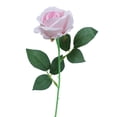thumbnail image 2 of 1 Pcs Valentine Velvet Single Roses Artificial Flowers, Fake Silk Rose with Long Stem, Faux Real Touch Florals for DIY Bouquet, Wedding, Table Centerpieces, Home Decor, Light Pink, 2 of 9