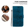 thumbnail image 2 of Dteck for Google Pixel 8 Pro Wallet Case,Premium PU Leather Embossed Pattern Folio Flip Case with Card Holders Wrist Strap Kickstand,Folio Purse Cover for Google Pixel 8 Pro,Blue Lily, 2 of 6