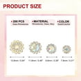 thumbnail image 2 of Uxcell Sew on Rhinestones Crystal, 3 Layers Sewing Flower Claw Rhinestones Glass Gems Metal Base Gold/Colorful, 2 of 7