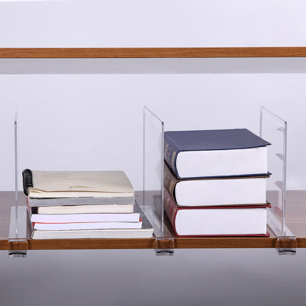 Jiandong Drawer Dividers Clear Shelf Dividers - 2pcs Closet Organizer - Kitchen Cabinet Separator(12X8.07X1.18Inch)