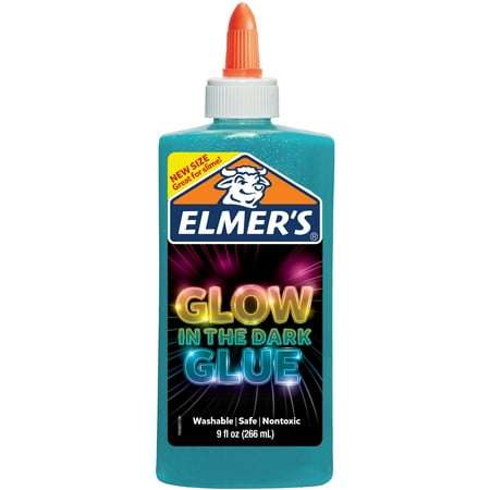 Elmer’s 9oz. Glow-in-the-Dark Liquid Glue, Washable, Blue, Great for Making (Best Glue For Rhinestones On Shoes)