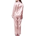 thumbnail image 4 of Guanyst Women's Nightgown ​Long Pajama Nightwear Silk Satin Womens Pajama Sets Button Down Sleepwear Loungewear M~5XL, 4 of 9
