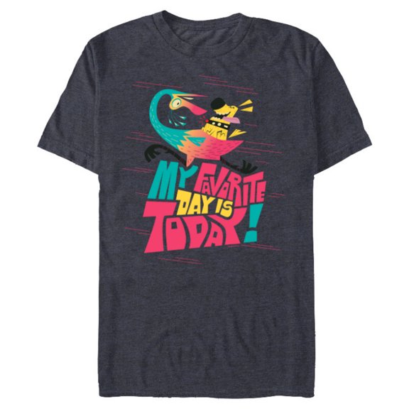 Disney and Pixar’s Up Kevin Dug My Favorite Day is Today - Short Sleeve Blended T-Shirt for Adults - Customized-Navy Heather