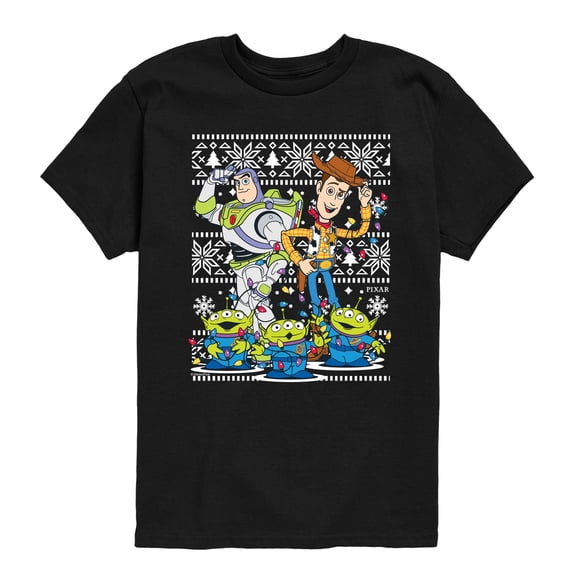 Toy Story - Christmas - Youth Boys Short Sleeve Graphic T-Shirt