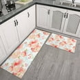 thumbnail image 2 of Pioneer Flower Floral Print Pattern Kitchen Rugs Sets Of 2,Anti Fatigue Kitchen Mat Rugs Non Slip Washable,Decorative Kitchen Floor Mats for Kitchen,Sink,Laundry,17"x30"+17"x47", 2 of 7