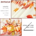 thumbnail image 4 of Fall Thanksgiving Tablecloth, Pumpkin Maple Leaf Fall Round Table Cloth 60 x 60 for Fall Decorations, Farmhouse Tablecloths for Home Autumn Harvest Festival Kitchen Dinner Party Table Decor, 4 of 6