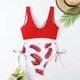 thumbnail image 4 of Traje de Baño de Dos Piezas para las Mujeres Impresión Hoja Sexy Estilo Dividido, Traje de Baño Conservador para la Piscina Y la Playa, 4 of 4