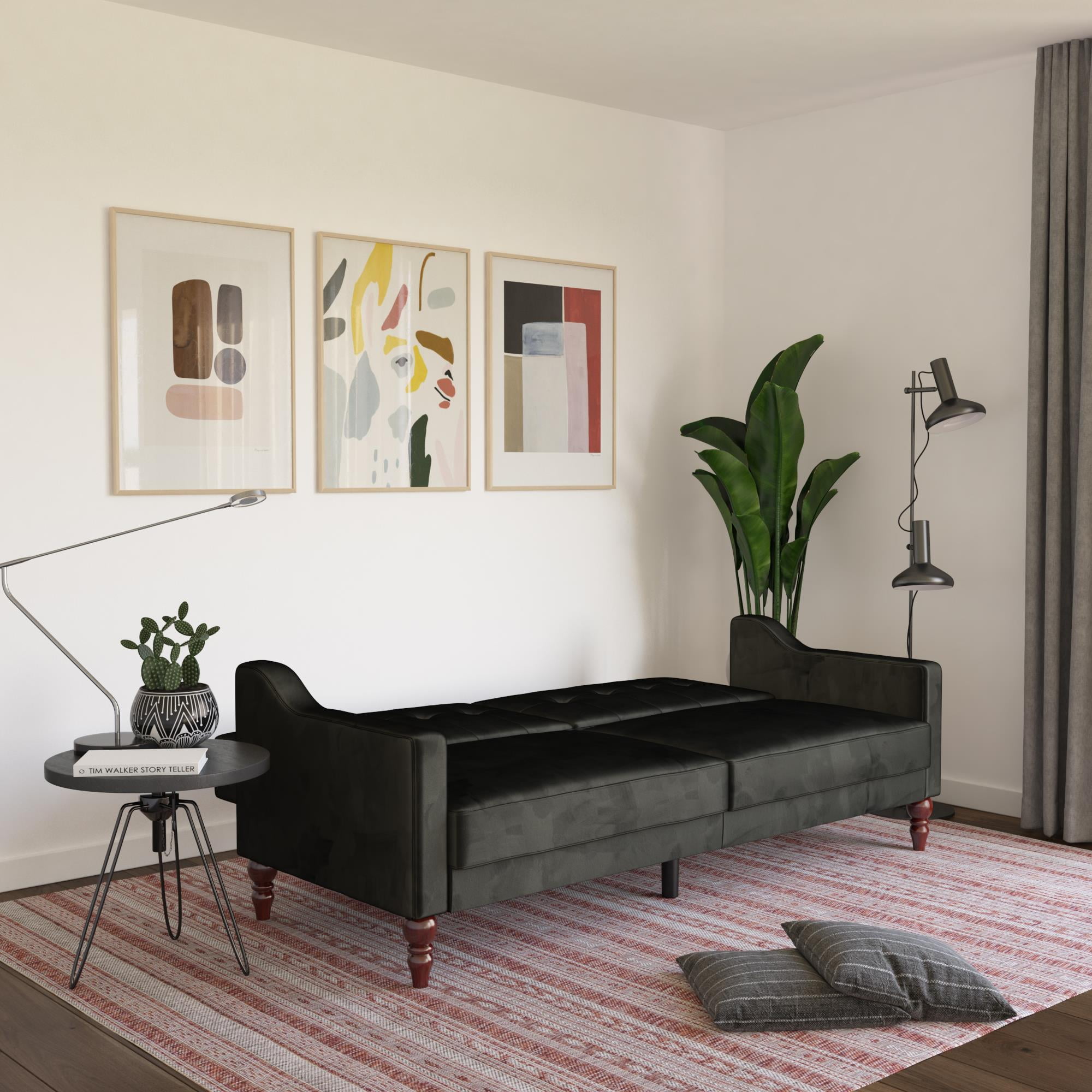 Novogratz beatrice coil futon convertible sofa on sale bed couch