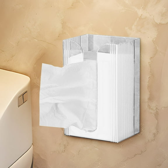 Wall Mounted Tissue Dispenser Storage Box for Bathroom Kitchen Office