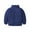 Navy, variant on WRKEKC Kids Puffer Jacket Solid Color Long Sleeve Hoodless Jacket for Girls Boys 6-16 Years Warm Cozy Casual Outerwear Fall Winter Jackets