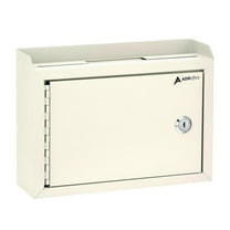 AdirOffice ALHI63102WHI Medium Size Steel Multi-Purpose Secure Drop Box, 9.8 x 3.4 x 7.5 in., White
