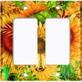 thumbnail image 6 of Metal Light Switch Plate Outlet Cover Sunflower Garden Day SUN008, 6 of 13