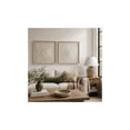 thumbnail image 3 of 24"W, 24"H Cream Geometric Handmade Overlapping Shells Shadow Box with Canvas Backing, by DecMode (2 Count), 3 of 14