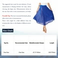 thumbnail image 6 of Ocealan Women's Girls Ballet Wrap Skirt Adjustable Waist Tie Chiffon Dance Skirts Gymnastics Ballet Royal Blue One Size, 6 of 6