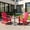 Red, variant on YYAo Folding Chair, Outdoor Lawn Chair,Acacia Wood Lounge Patio Adirondack Chair with Inclined Seat-Gray