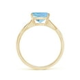 thumbnail image 2 of ANGARA Natural Claw-Set Cushion 1.95 ct Aquamarine Solitaire Engagement Ring in 14K Yellow Gold for Women (Size-8mm) | March Birthstone, Anniversary, Jewelry Gift for Women | Natural Aquamarine Ring, 2 of 9