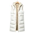 thumbnail image 3 of MexChoioe Mens Long Sherpa Lined Hooded Vest Full Zip Warm Thick Outerwear Fall Winter Casual Vest for Mens, 3 of 4