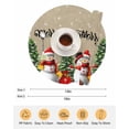 thumbnail image 6 of 15 Inch Round Placemats Set of 4, Christmas Snowman Non Slip Heat Insulation PP Table Mats, Brown Winter Snowflake Xmas Pine Tree Washable Place Mats for Kitchen Dining Party Table Decor, 6 of 7