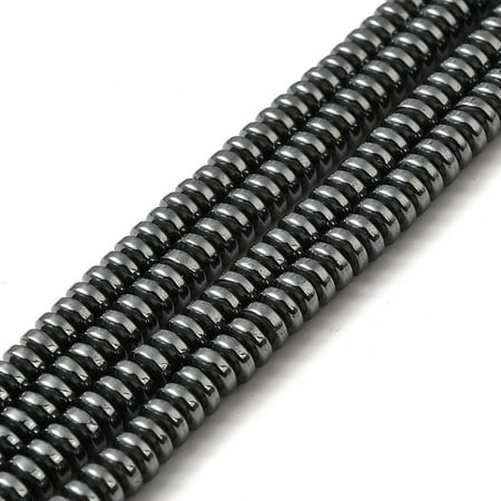 1Strand Non-Magnetic Hematite Beads Strands Disc Black 4x1.5~2.5mm Hole: 1mm about 185pcs/strand 15.4 inchDIY