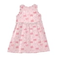 thumbnail image 3 of Girls Dress White Pink Bow Heart Sleeveless Dress for Girls Hem A-Line Casual Sundress, 3 of 7