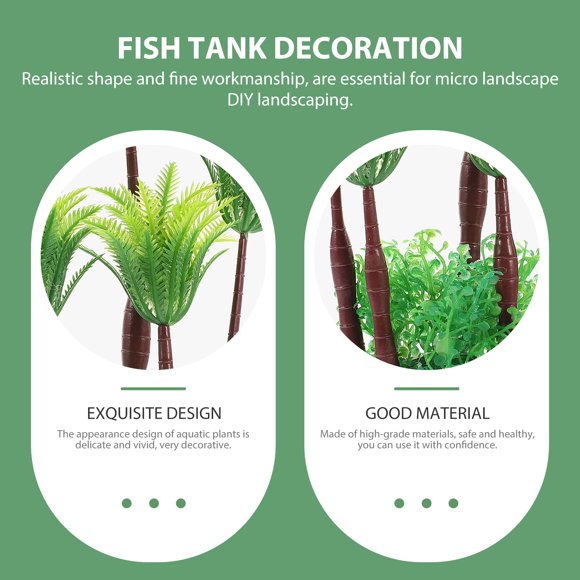 ADDHAT Planta Decorativa De Acuario Artificial Color Surtido Para De Escritorio Y Hogar
