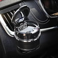 thumbnail image 3 of car ashtray, easy clean detachable ashtray with led light, with flip cover, self extinguishing ashtray for outdoor camping, 3 of 5