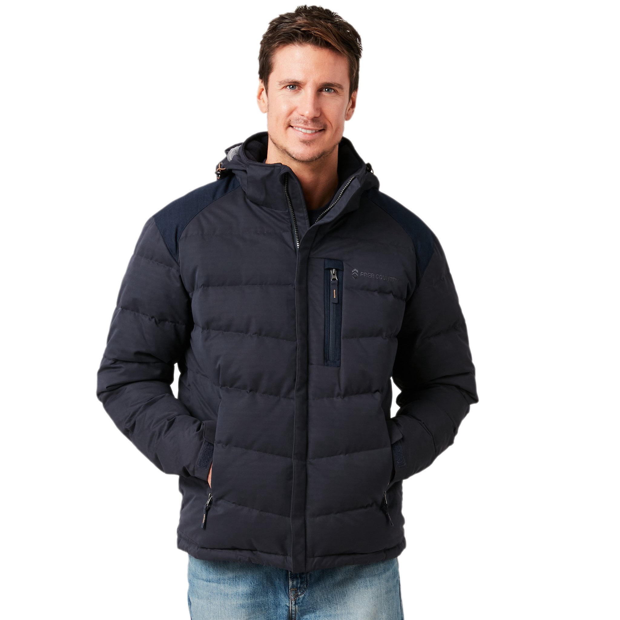 Color Block Puffer Jacket - Walmart 