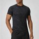 thumbnail image 1 of Ceisia Men's Athletic Textured T-shirt Short Sleeve Round Neck Quick Dry Slim Fit Outdoor Climbing Running Casual Tee Tops Slim Fit Black M Gifts, 1 of 8