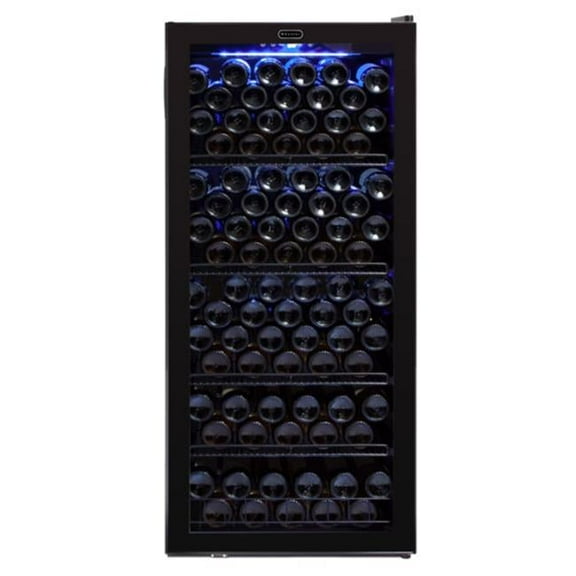 FWC-120 in.BB 124 Bottle Freestanding Wine Cabinet Refrigerator - Black