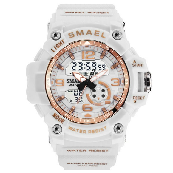 SMAEL Men Military Watch 50m Waterproof Wristwatch LED Quartz Clock Digital Sports Watches