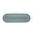 thumbnail image 4 of VHC Brands Jolie Farmhouse 8.5"x27" Stair Tread Blue Textured Jute Striped Latex Backing Oval Floor Decor, 4 of 6