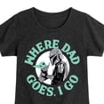 thumbnail image 3 of The Mandalorian - Where Dad Goes I Go - Youth Girls Short Sleeve T-Shirt, 3 of 5