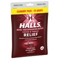 HALLS Relief Sugar Free Black Cherry Flavor Cough Drops, Economy Pack