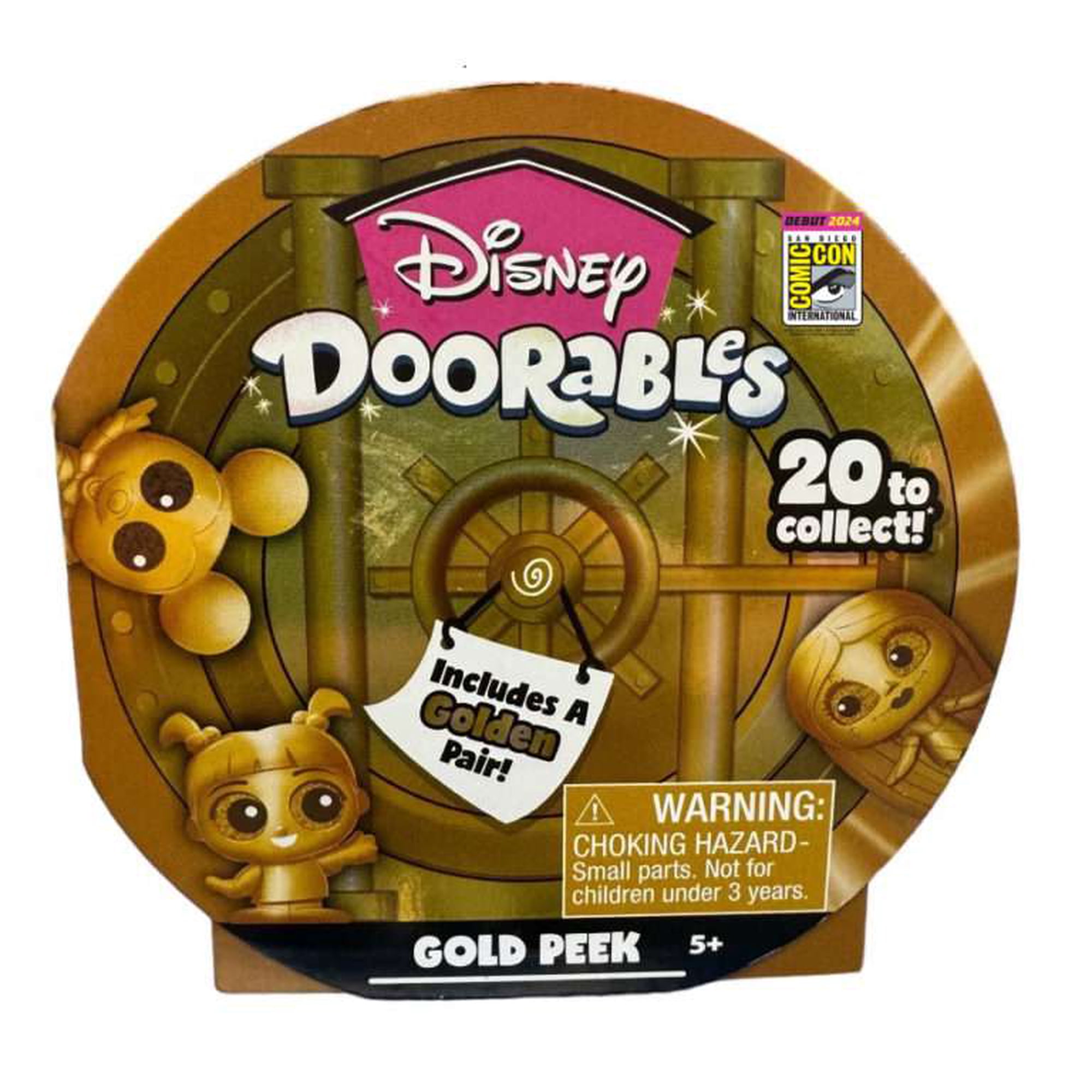 Disney Doorables Gold Peek Mystery 2-Pack (2 Golden Figures)