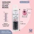 thumbnail image 3 of Miyuki Delica Seed Beads – Size 11/0 (1.6 mm), DB0871, Matte Opq. Gray AB, 7.2 g, Approx. 1440 Beads, 3 of 7