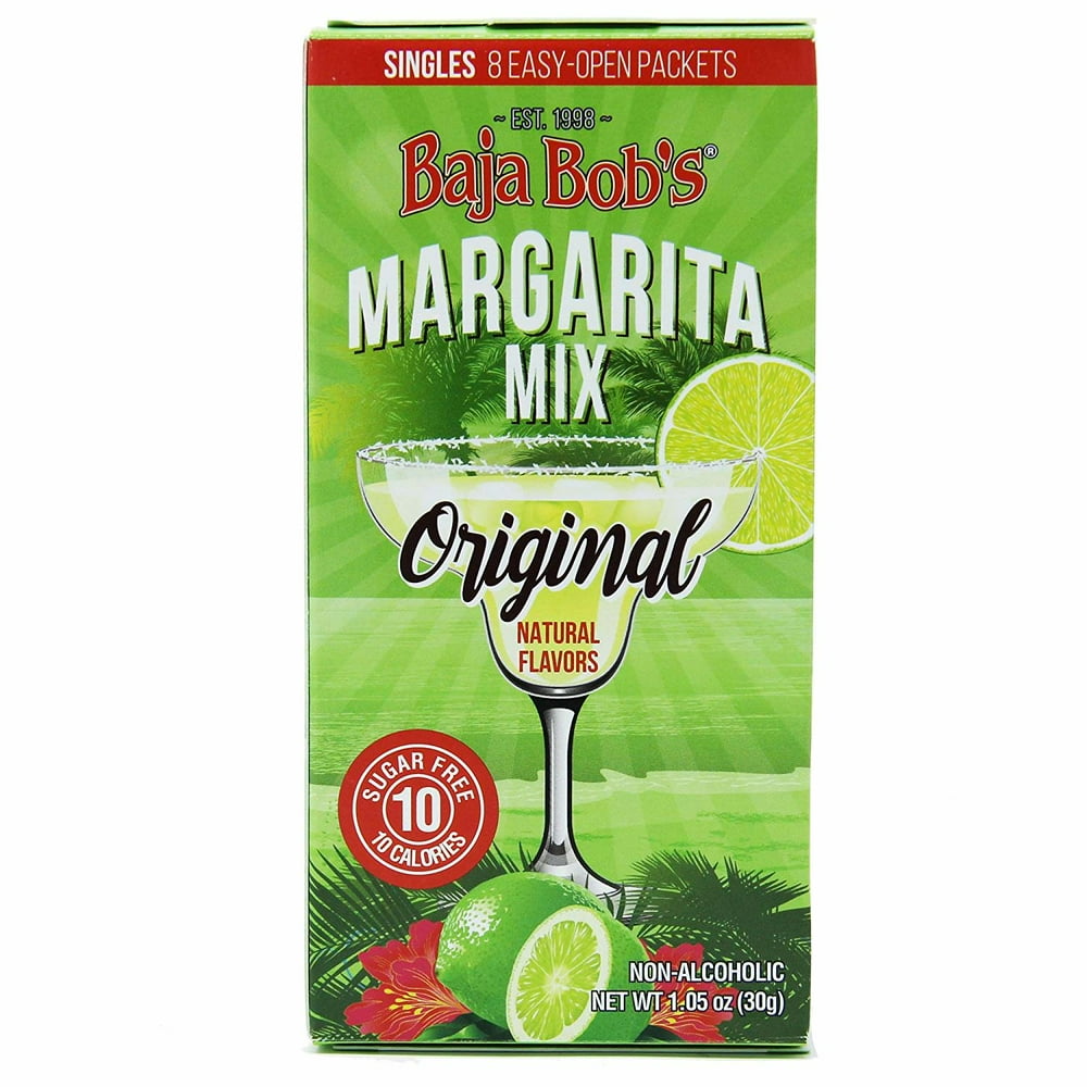 Baja Bob's Sugar-Free, Original Margarita Flavored Cocktail Mix, 8ct
