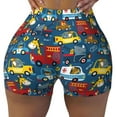 thumbnail image 2 of Picia Vehicles Cartoon with Funny Drivers,Animal Drivers Printed Workout Shorts for Women Seamless Scrunch Butt Lifting High Waisted Yoga Gym Booty Running Moisture-wicking Short Pants-X-Large, 2 of 9