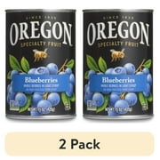 (2 pack) Oregon Fruit Canned Blueberries in Light Syrup, 15 oz Can