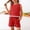 Red, variant on ITSAME Girls Outfit Sets, Crewneck Tank Tops and Shorts Ruffled Hem Summer Casual Clothes 2-Piece Red Size 6