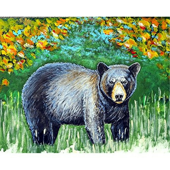 Betsy Drake Black Bear 30 X 50 Inch Doormat