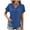 Blue, variant on Women's Tops Short Sleeve V Neck Ruched Summer Shirts Casual Tunic Tshirt Loose Blouses