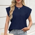 thumbnail image 2 of Blouses for Women Dressy Casual 3/4 Length Sleeve Womens Tops with Smocked Cuffs, 2 of 7