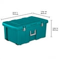 thumbnail image 2 of LYYHTY 4-Pack Footlocker, Lockable Plastic Utility Storage Container Box, Teal - Heavy-Duty Organizing Containers for Home, Garage, Office, and Basement, 2 of 9